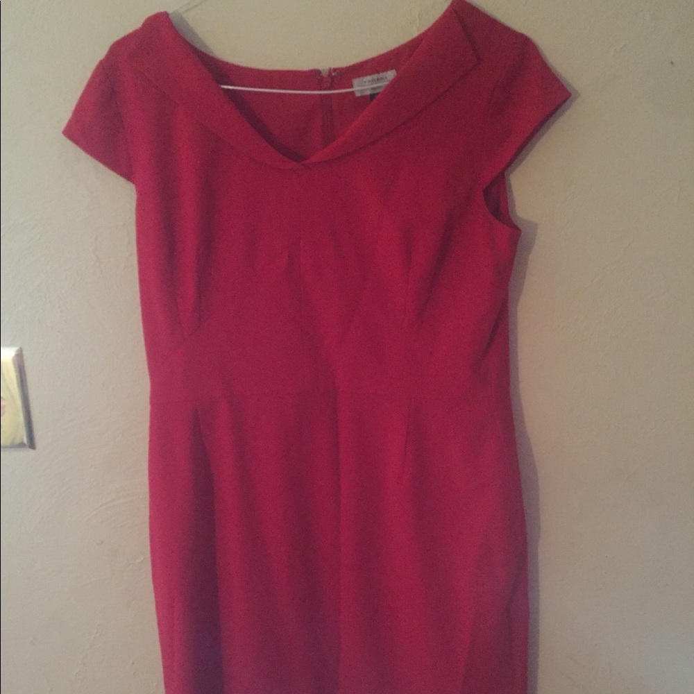 Tahari 12p red dress